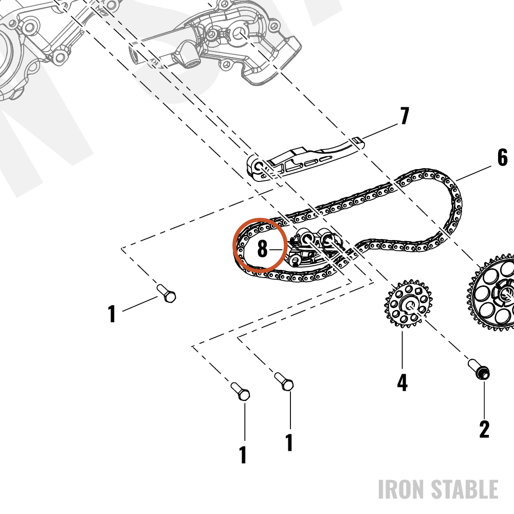 Harley-Davidson Oil Pump Assembly Sub-Component, Chain
