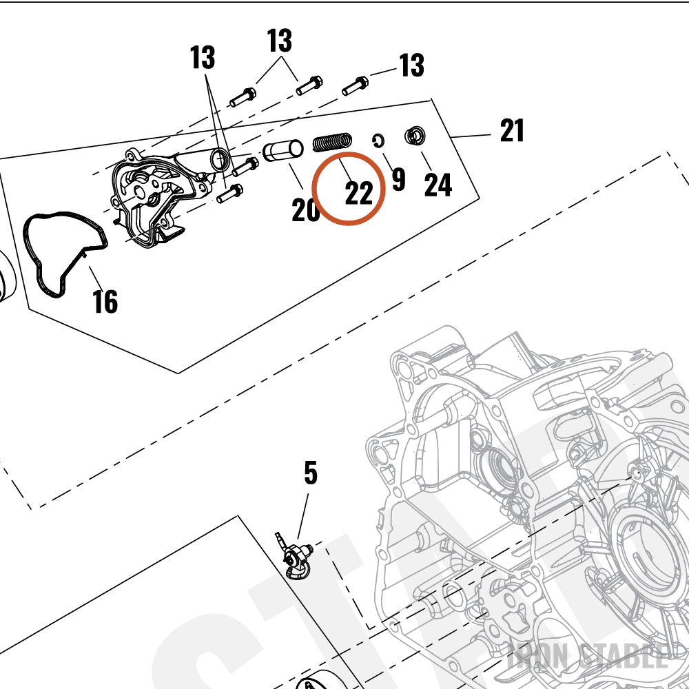 Harley-Davidson Oil Pump Assembly Sub-Component, Spring