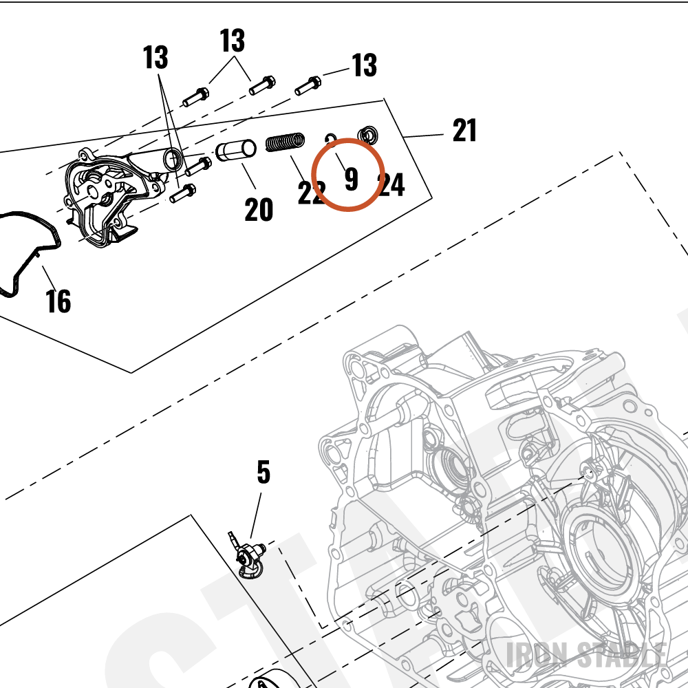Harley-Davidson Oil Pump Assembly Sub-Component, Prv Ci