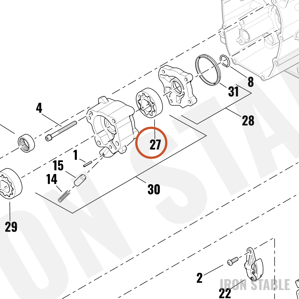 Harley-Davidson Oil Pump Assembly Sub-Component, Geroto