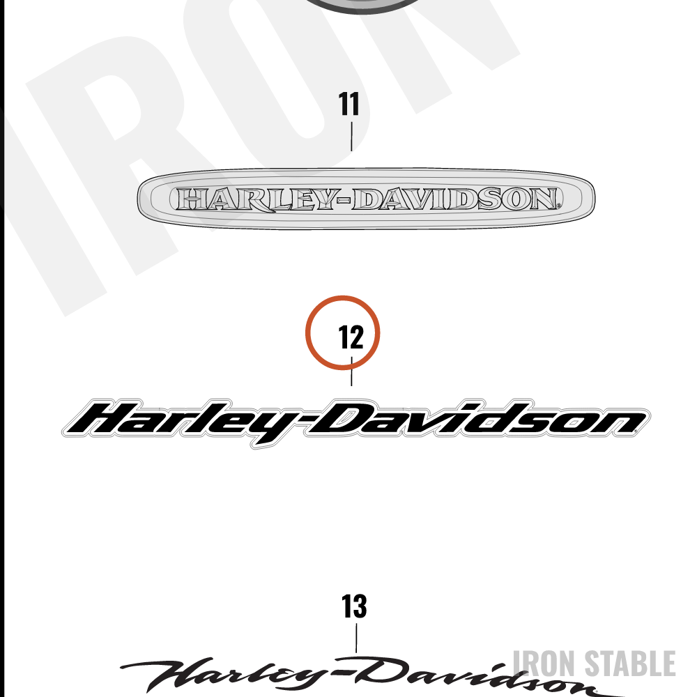 Harley-Davidson Medallion, Lh-F'tank