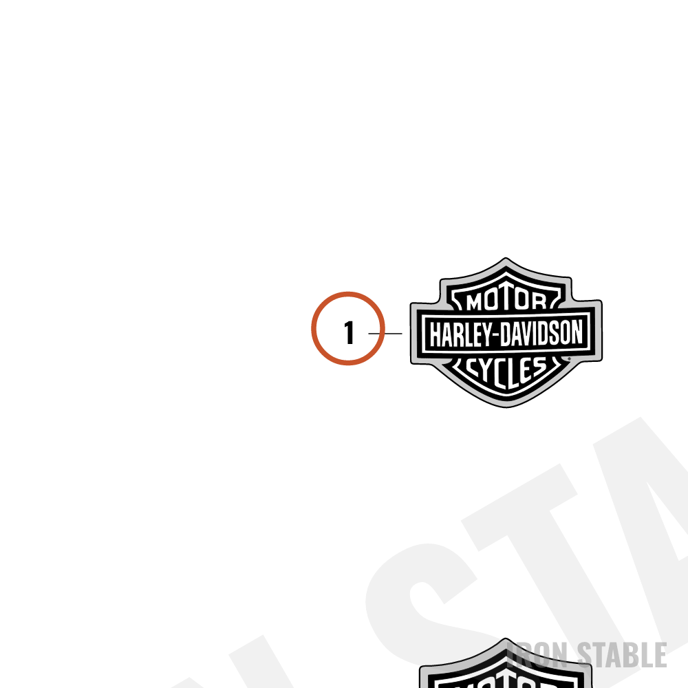 Harley-Davidson Medallion, Lh-F'tank, Bar&Shield