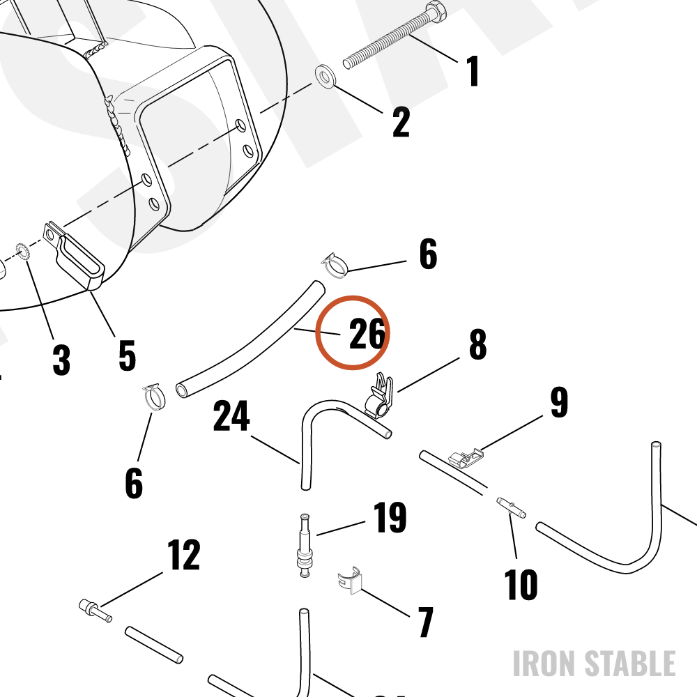 Harley-Davidson Bulk Shield, Fuelhose/.605id