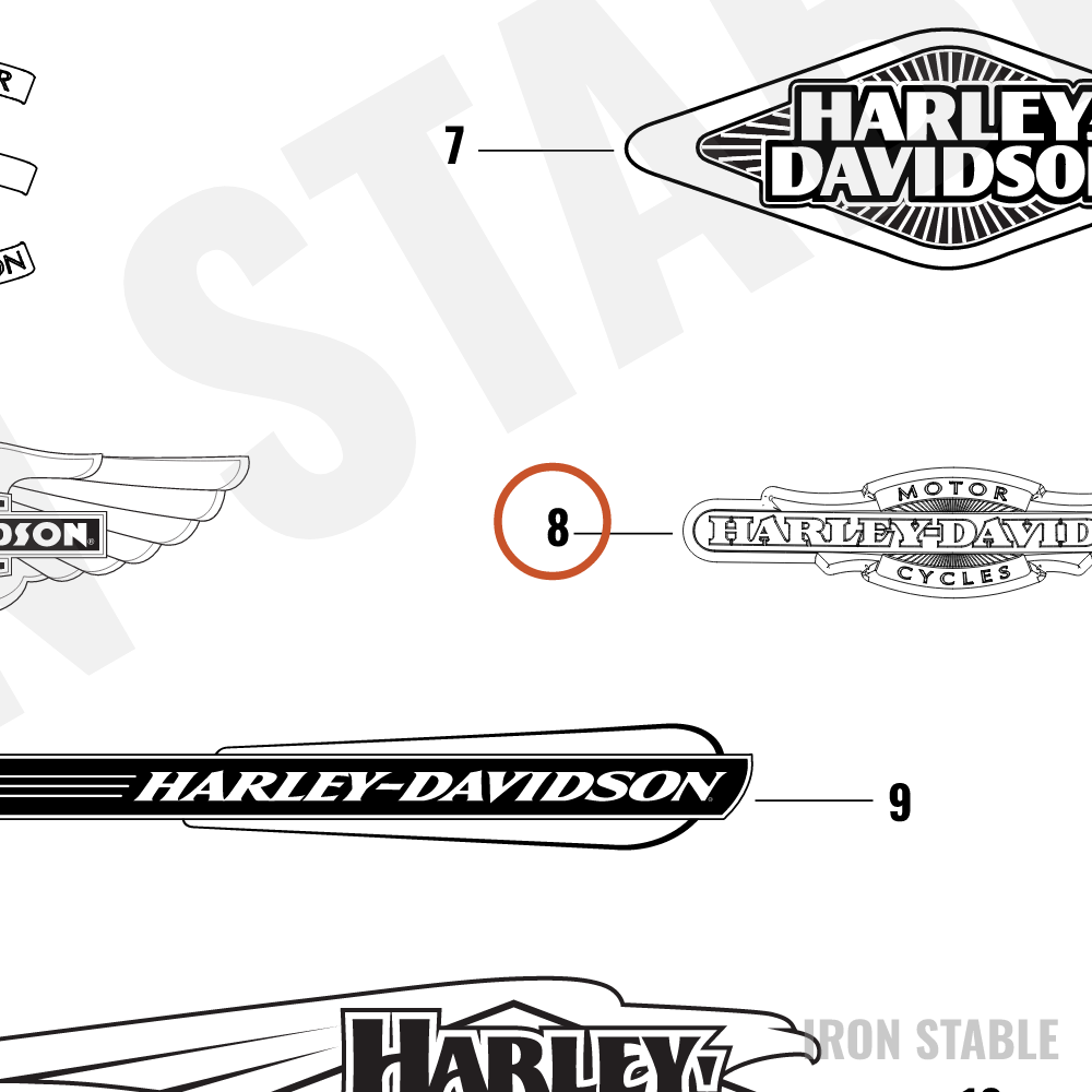 Harley-Davidson Medallion, Lh/F'tank