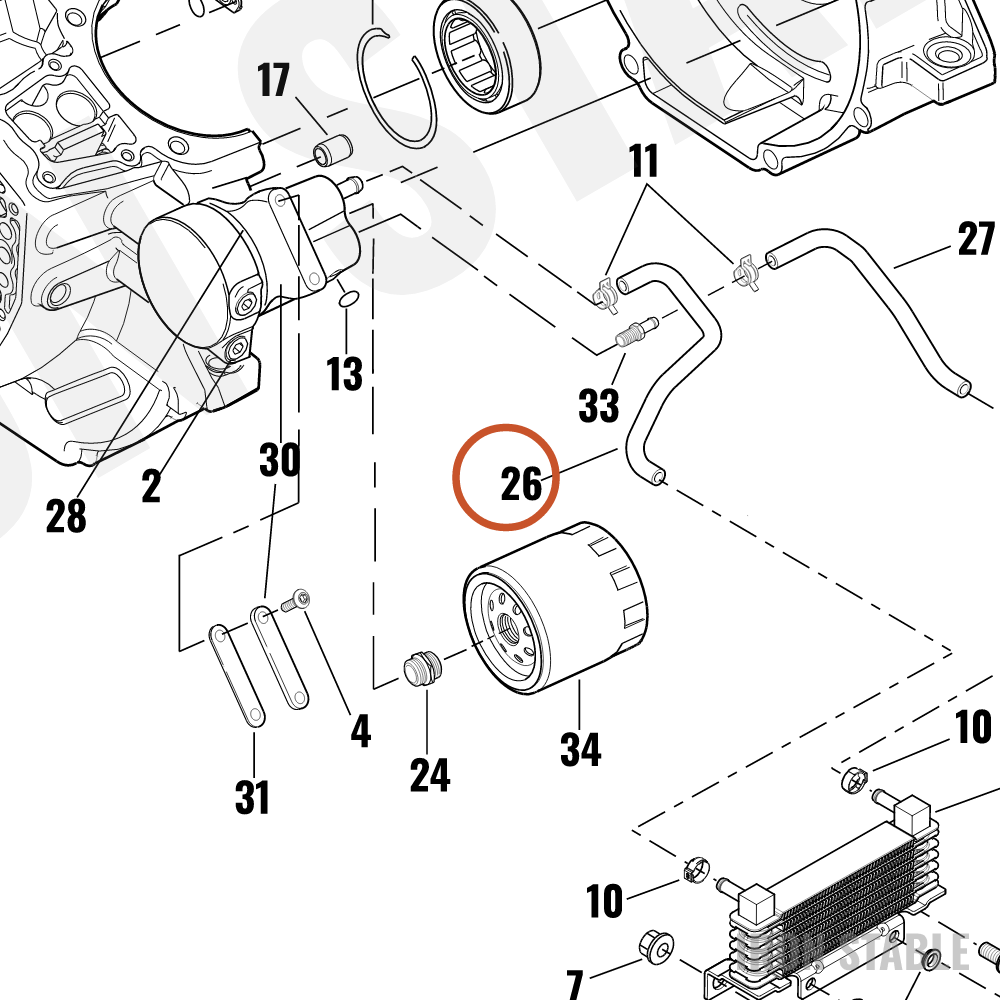Harley-Davidson Oil Line, X