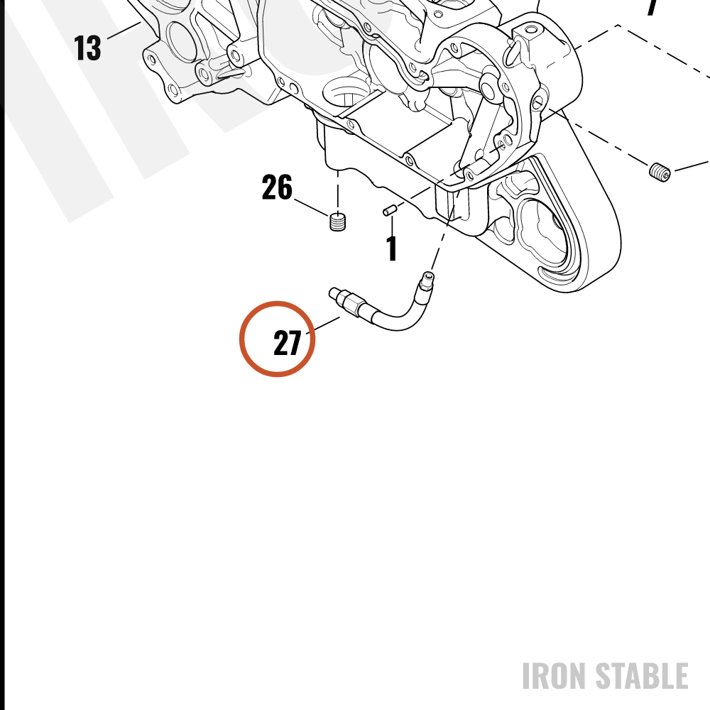 Harley-Davidson Oil Pump Assembly Sub-Component, Hose