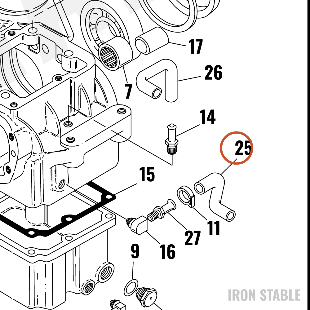 Harley-Davidson Hose, Oil Return