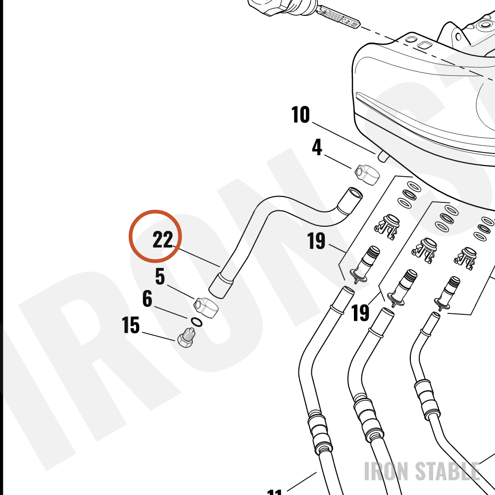 Harley-Davidson Hose, Oil Drain, Braided