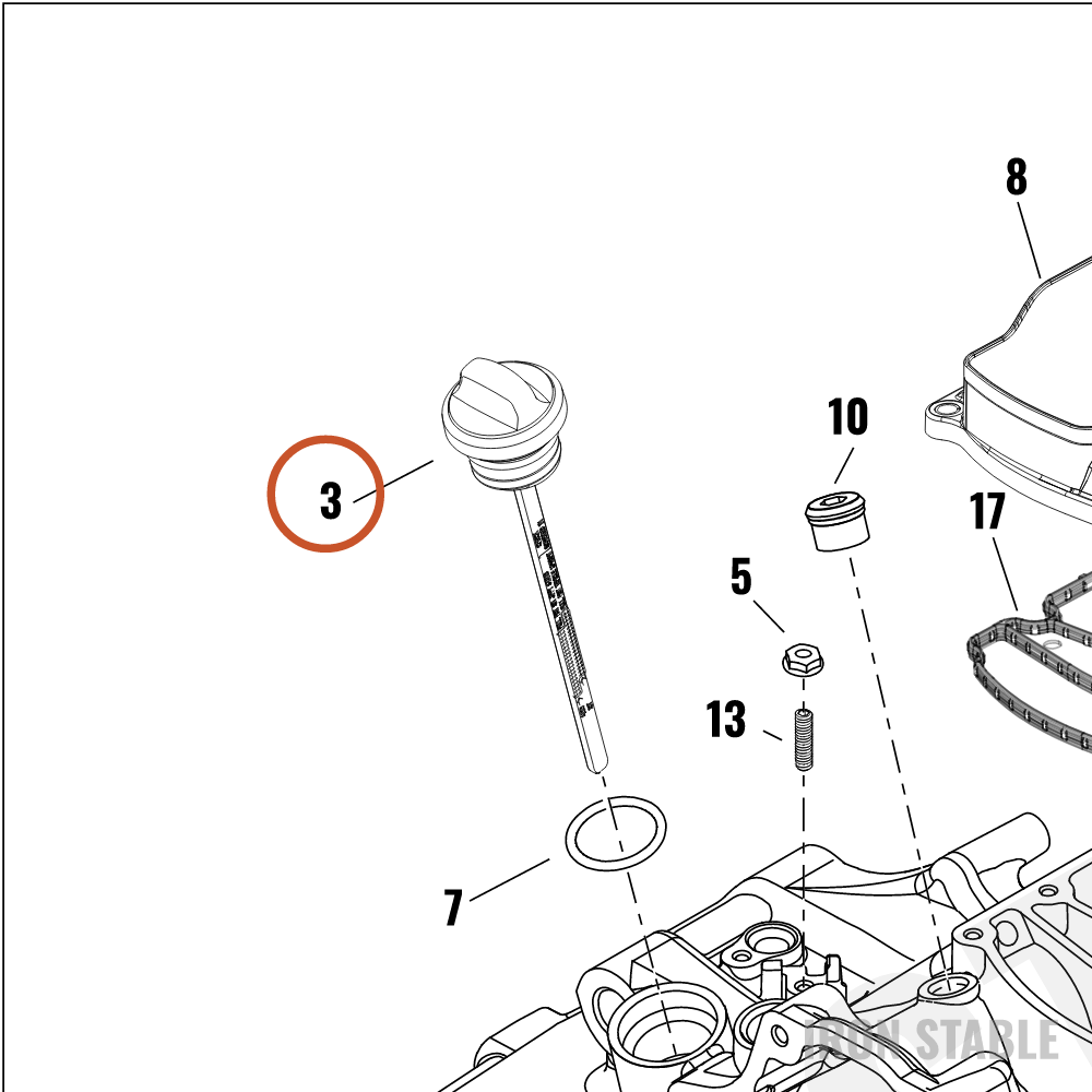 Harley-Davidson Plug/Dipstick, Oil Filler, X