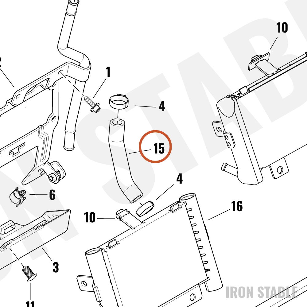 Harley-Davidson Hose, Outlet, Oil Cooler