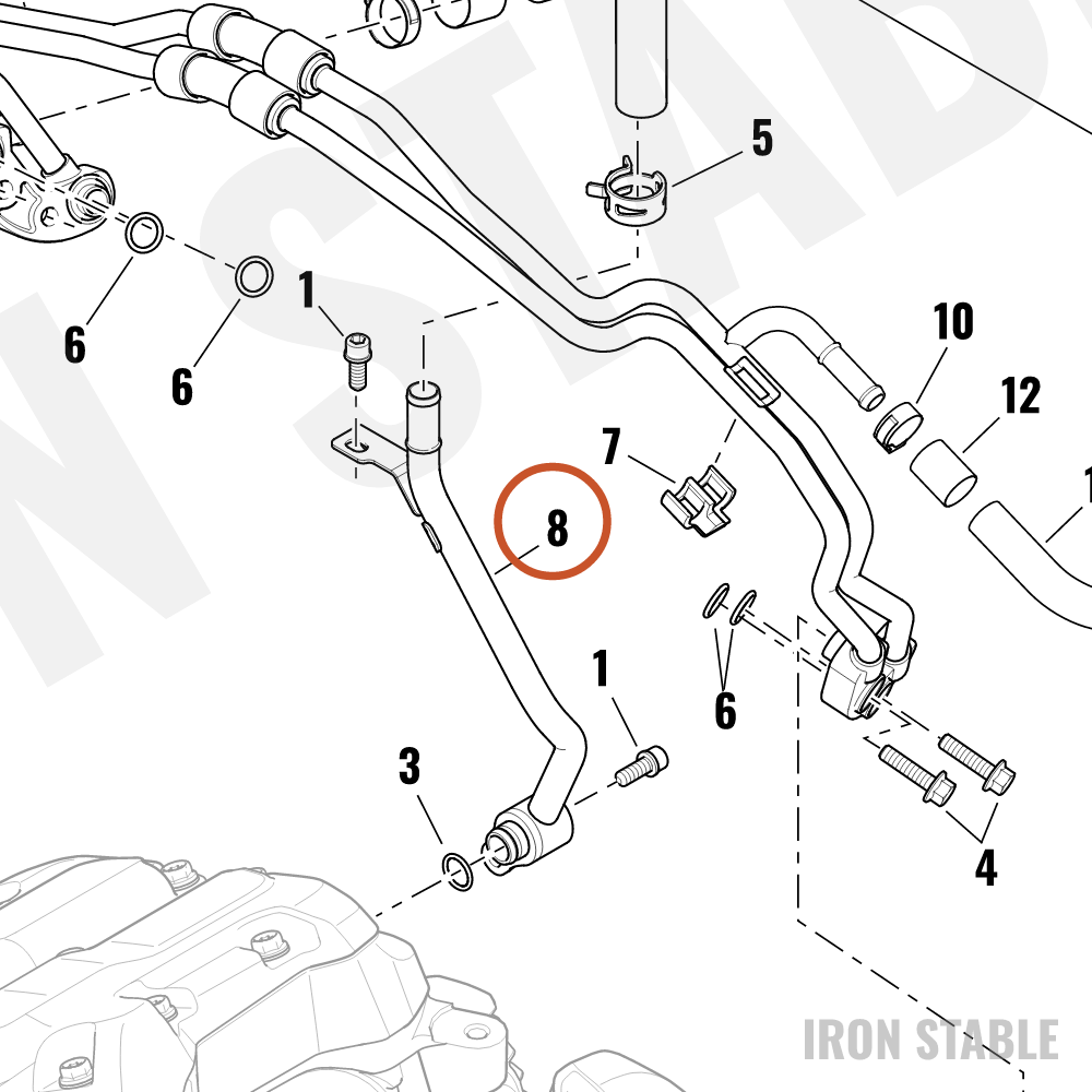 Harley-Davidson Oil Line, Assembly, Cyl Head Return