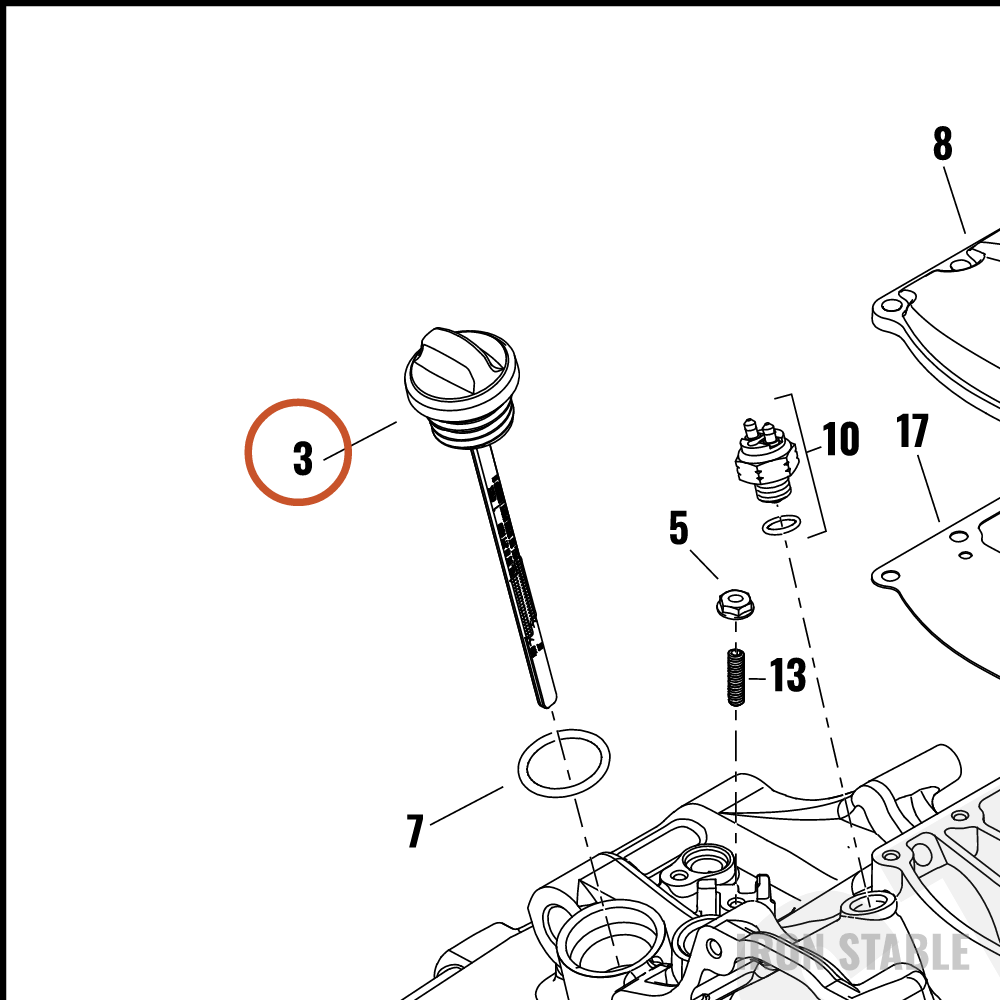 Harley-Davidson Plug/Dipstick, Oil Filler, Assembly, 