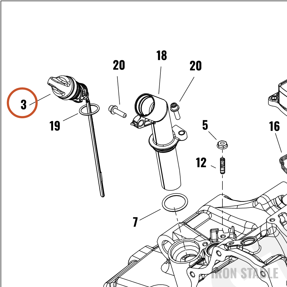 Harley-Davidson Plug/Dipstick, Oil Filler, Dipst