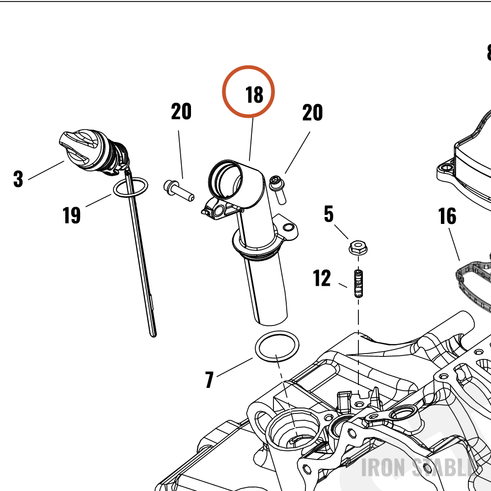 Harley-Davidson Plug/Dipstick, Oil Filler, Exten
