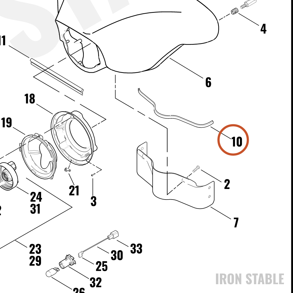 Harley-Davidson Trim Strip, Skirt
