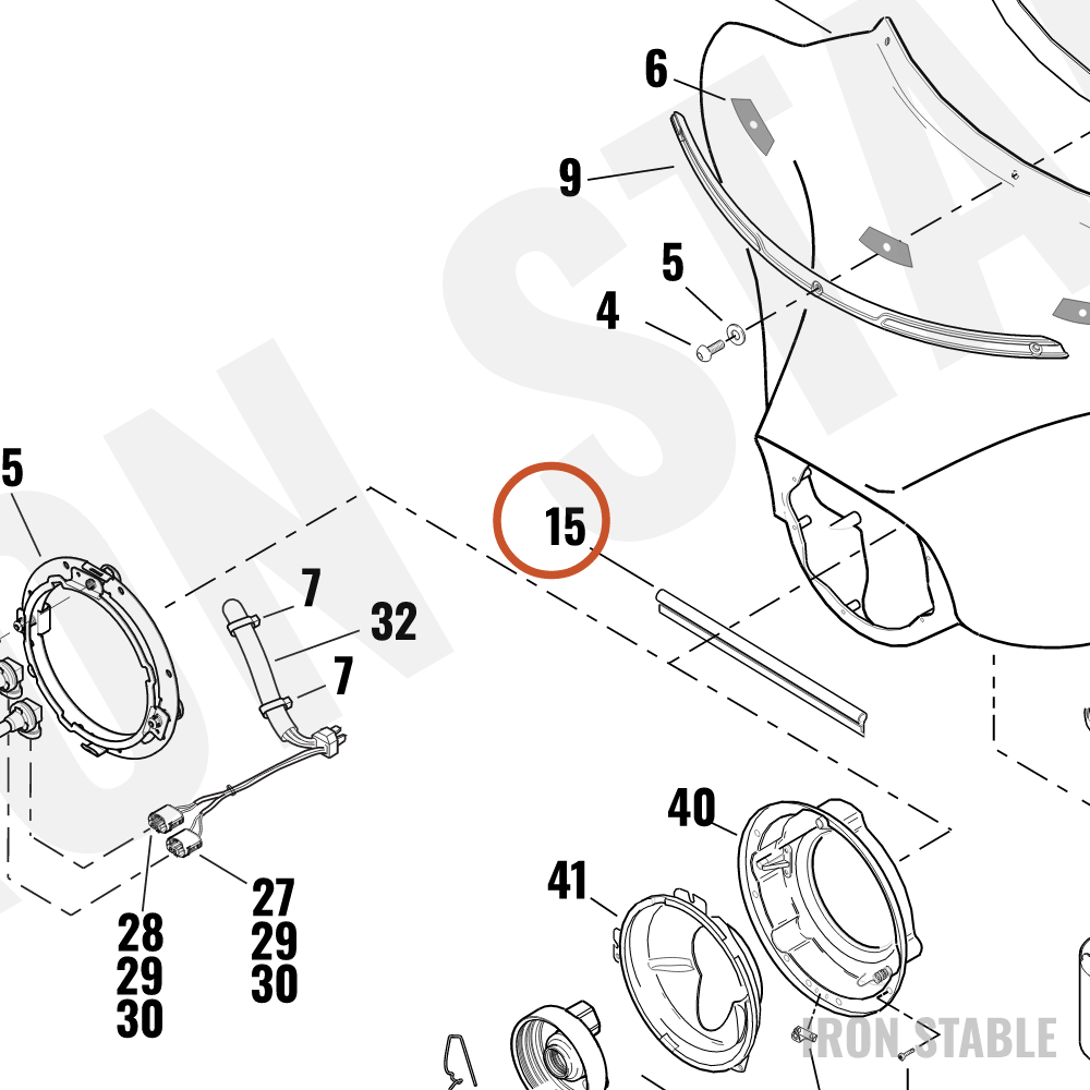 Harley-Davidson Seal, Fairing, Skirt