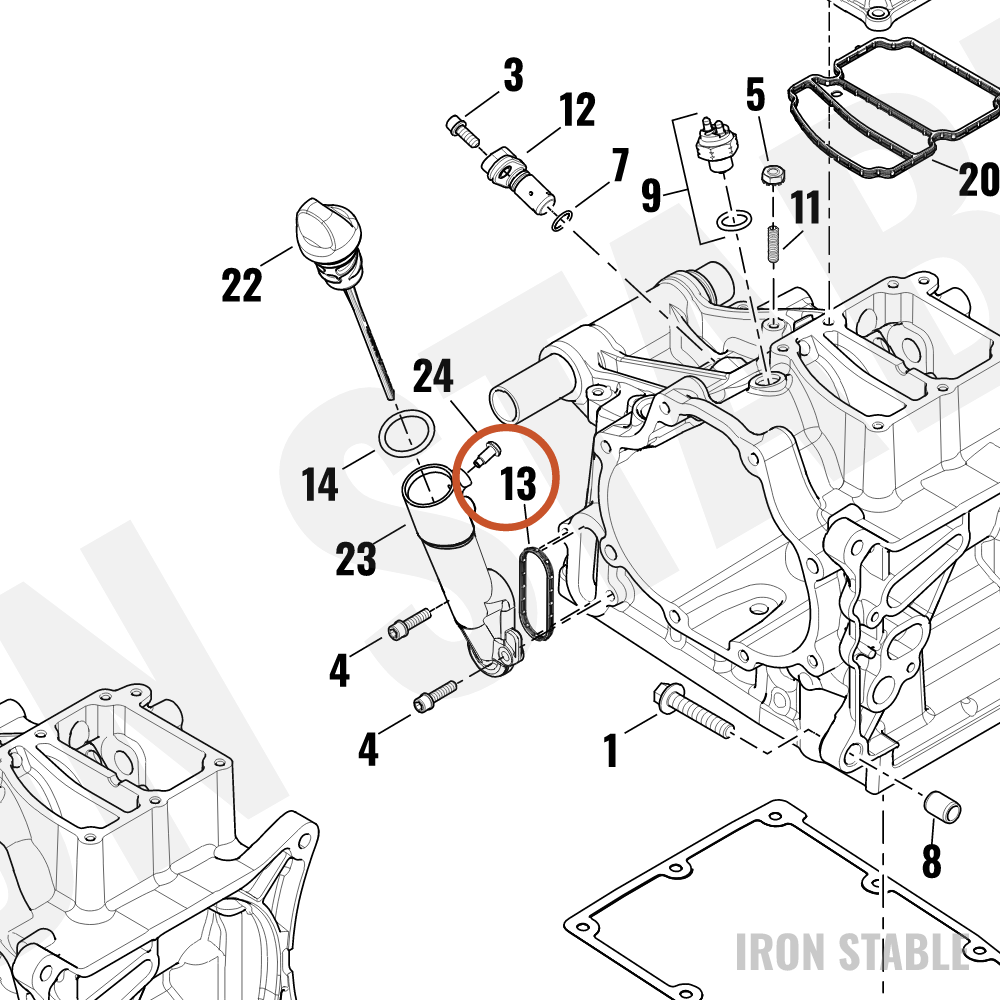 Harley-Davidson Pt Lubt/Clg Misc Component, Gasket, 