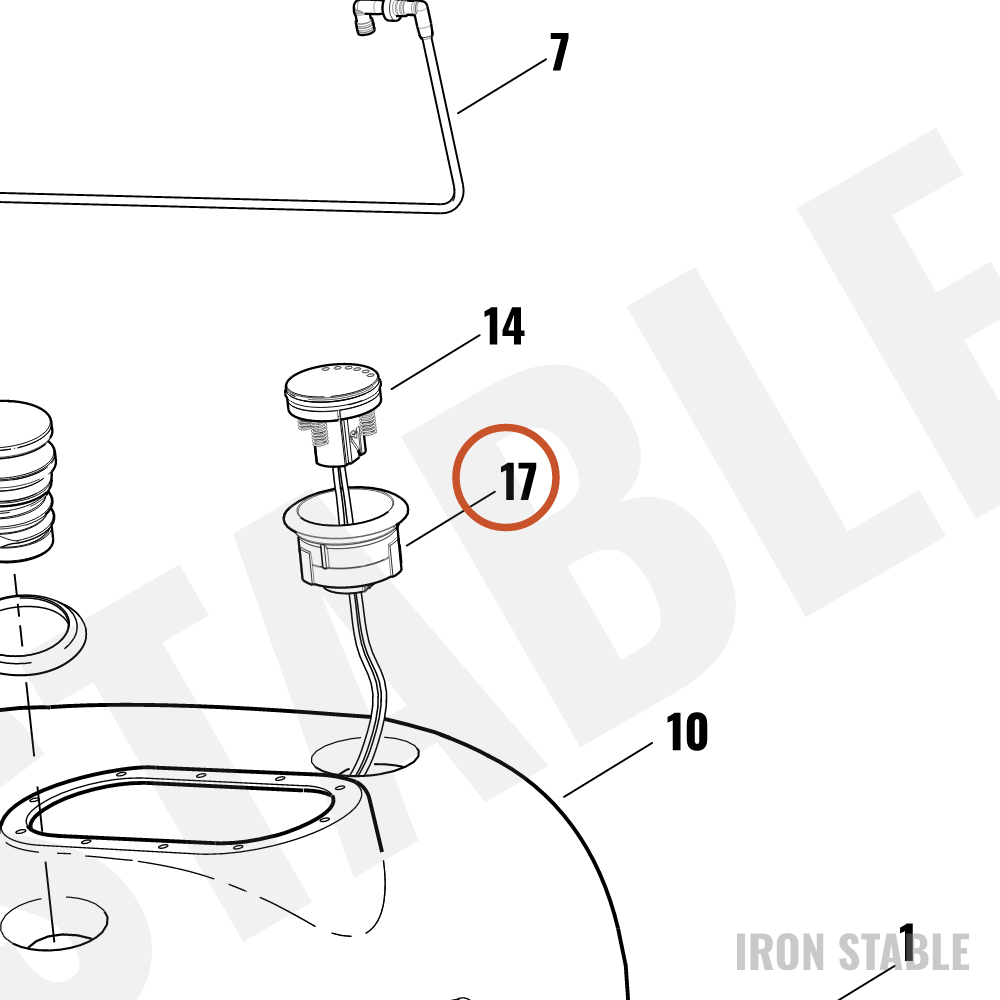 Harley-Davidson Housing Assembly, Fuel Gauge, Pop-Up