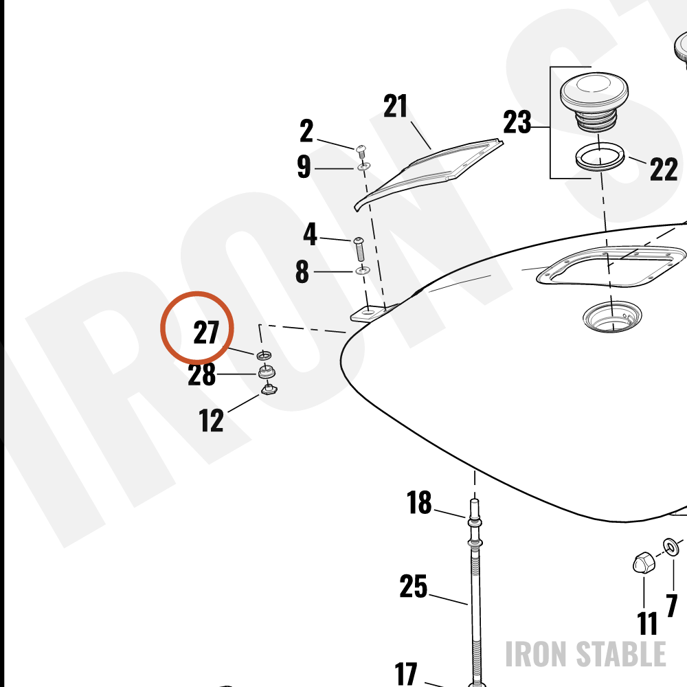 Harley-Davidson Spacer Rubber
