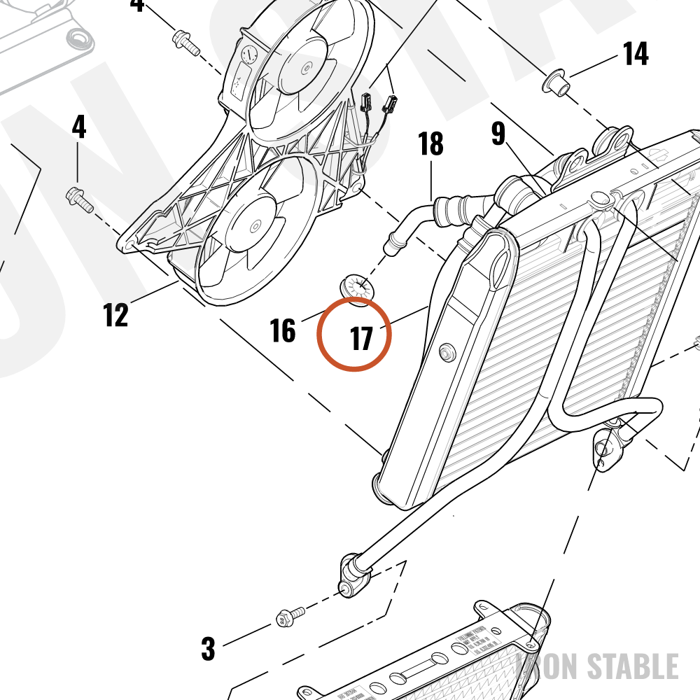 Harley-Davidson Hose Assembly, Oil Cooler