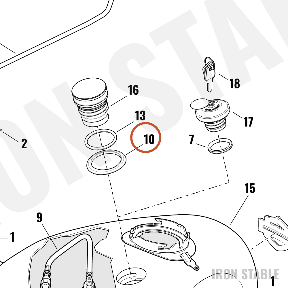 Harley-Davidson Tape, Prot, Trim Ring, Chrome