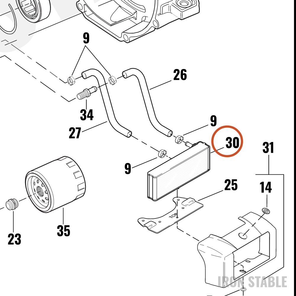 Harley-Davidson Touring Core, Oil Cooler