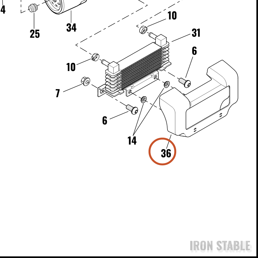 Harley-Davidson Kit-Cover, Oil Cooler, Touring