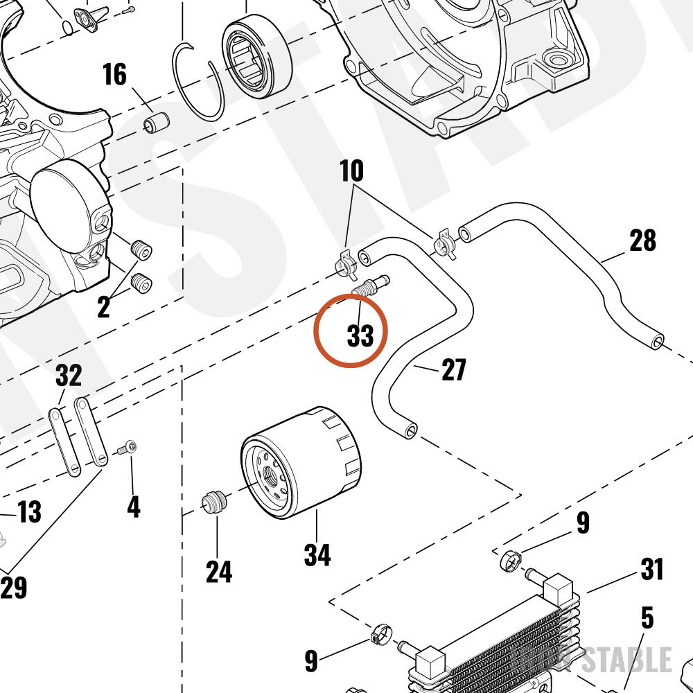 Harley-Davidson Fitting, Straight, W/Sealant