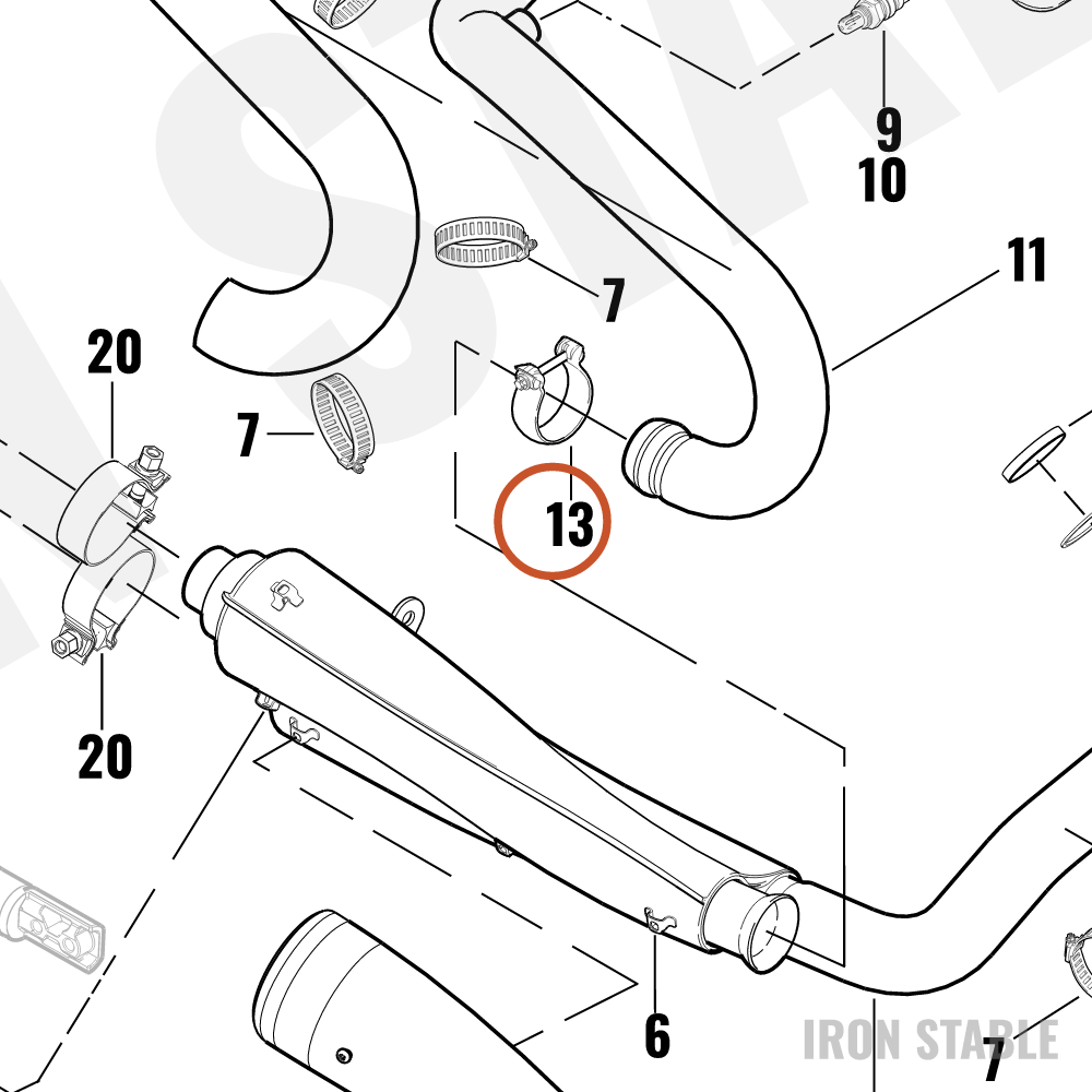 Harley-Davidson Clamp, Exhaust