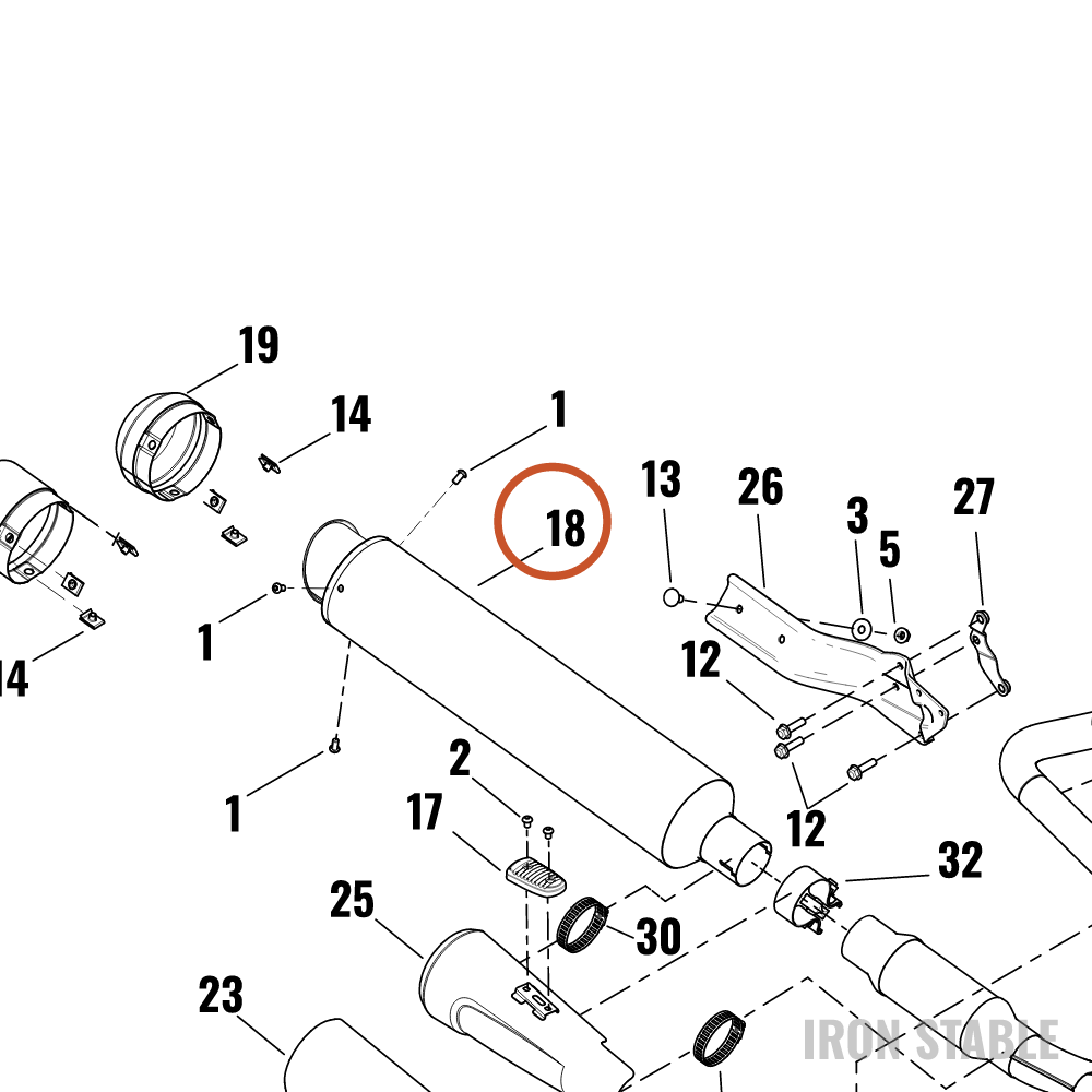 Harley-Davidson Muffler Assembly