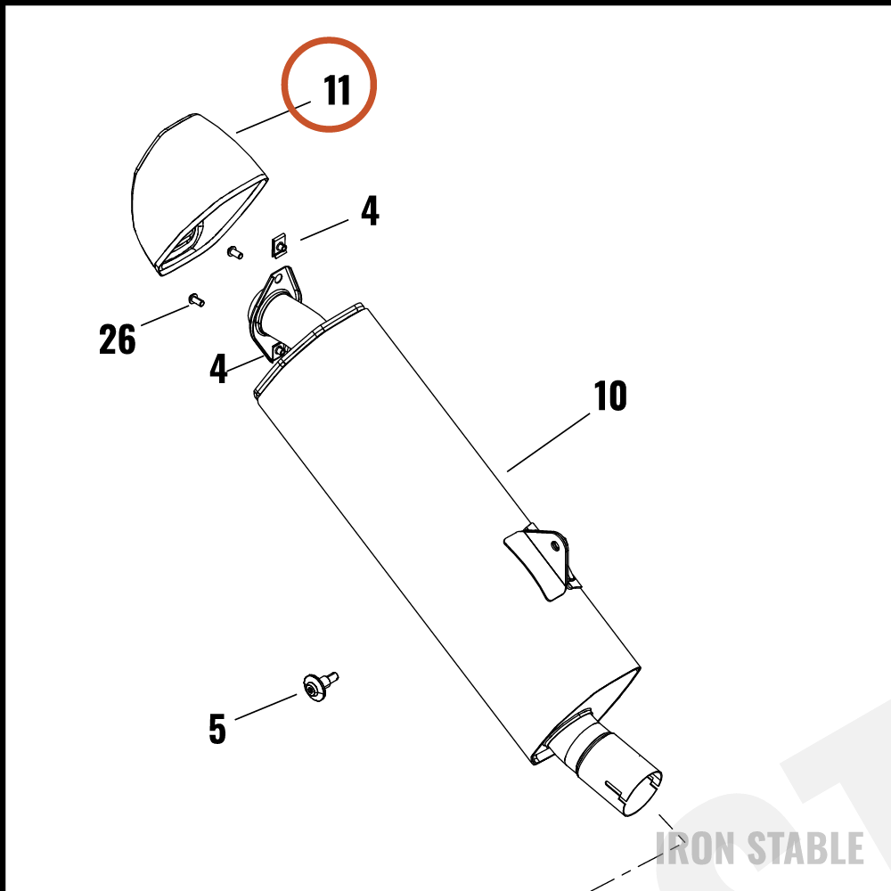 Harley-Davidson Endcap, Muf, Stainless