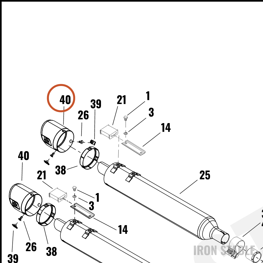 Harley-Davidson Endcap, Muf, Assembly, Cardinal Blk