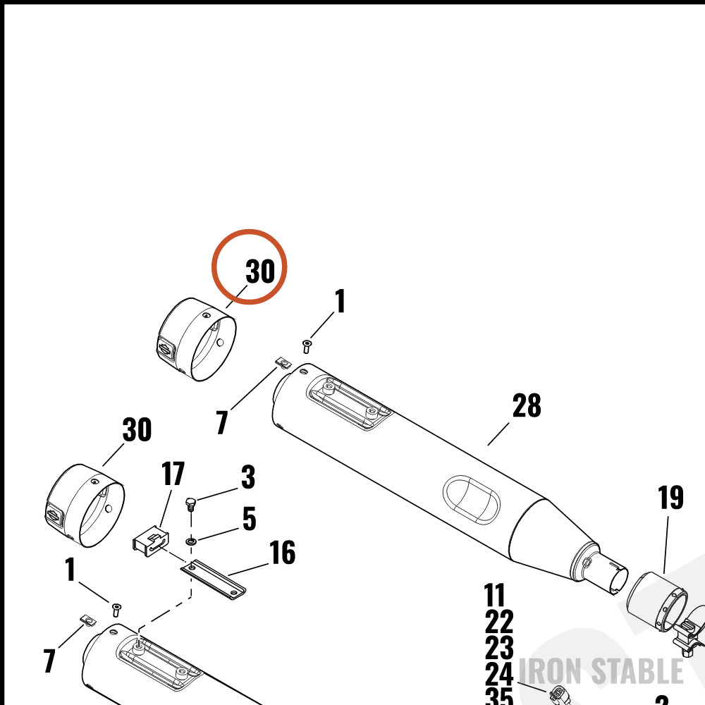 Harley-Davidson Endcap, Muf, Assembly, Chrome