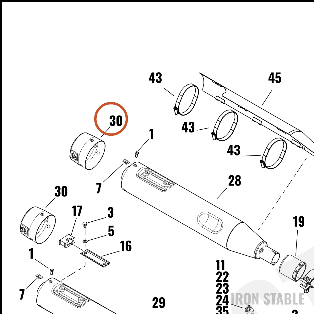 Harley-Davidson Endcap, Muf, Assembly, Blk Onyx