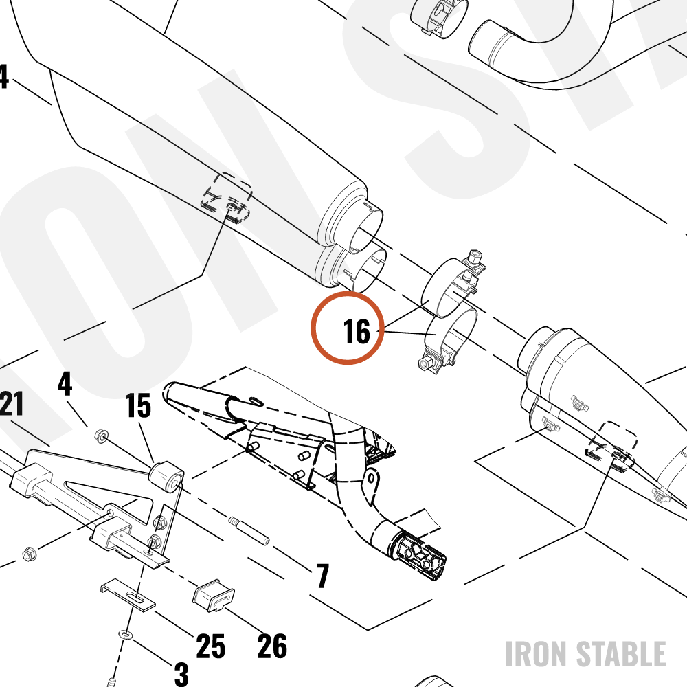 Harley-Davidson Clamp, Exhaust