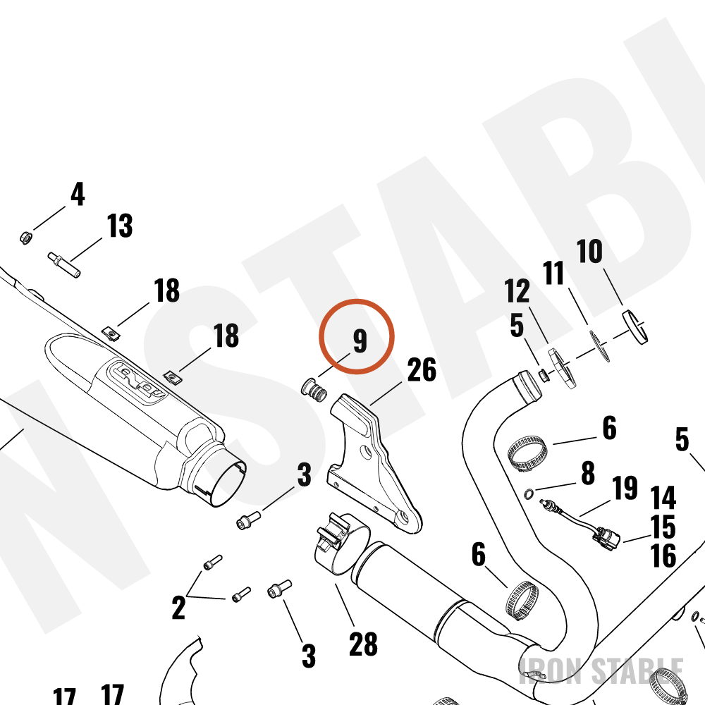Harley-Davidson Mount, Engn Isol, X