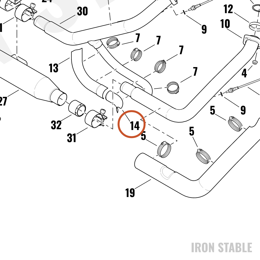 Harley-Davidson Weldment, X-Over Shield Assembly, Front