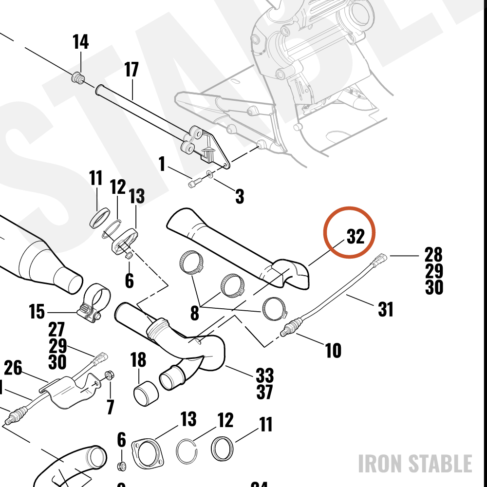 Harley-Davidson Exhaust Shield Assembly, Front Pipe