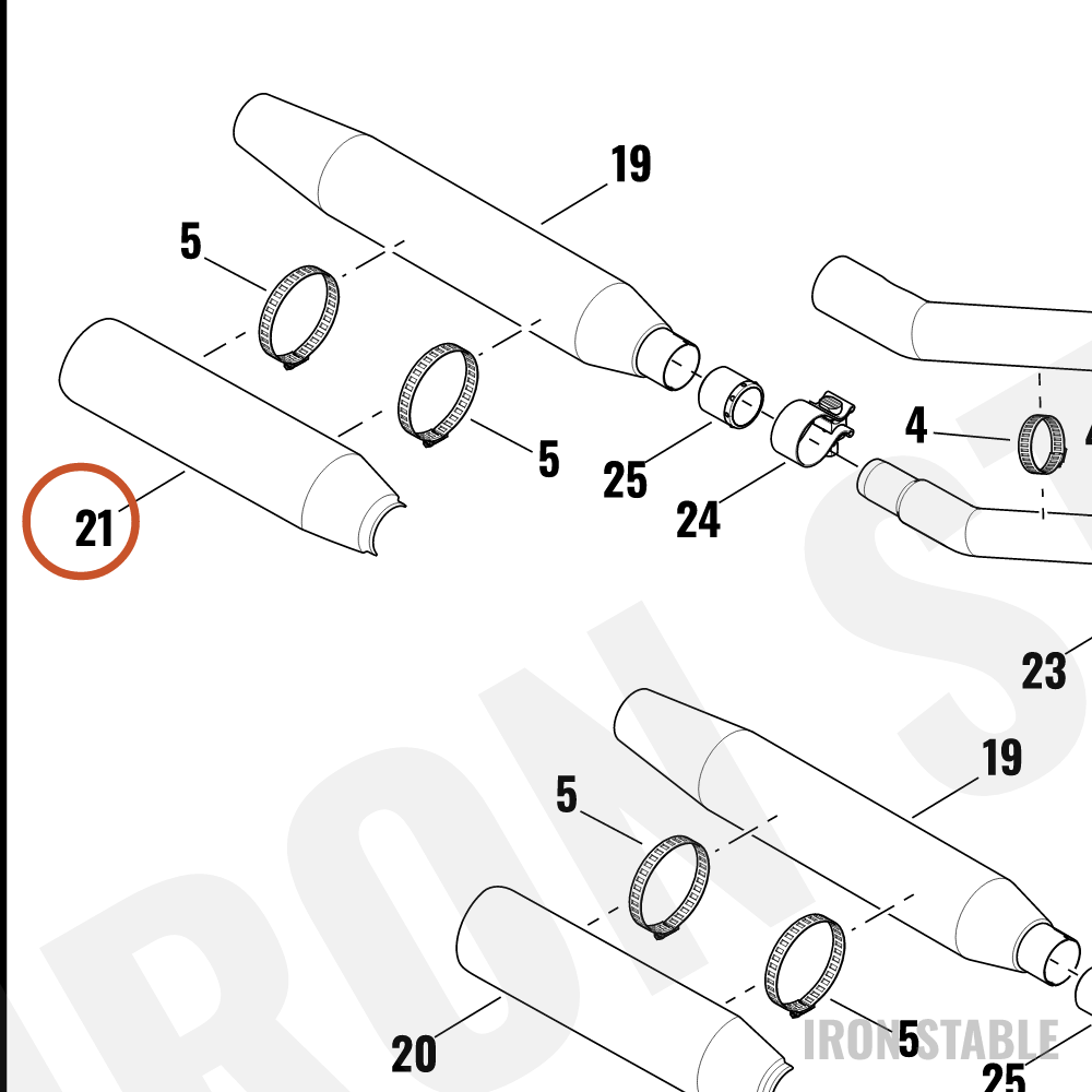 Harley-Davidson Muffler Shield Assembly, Rear