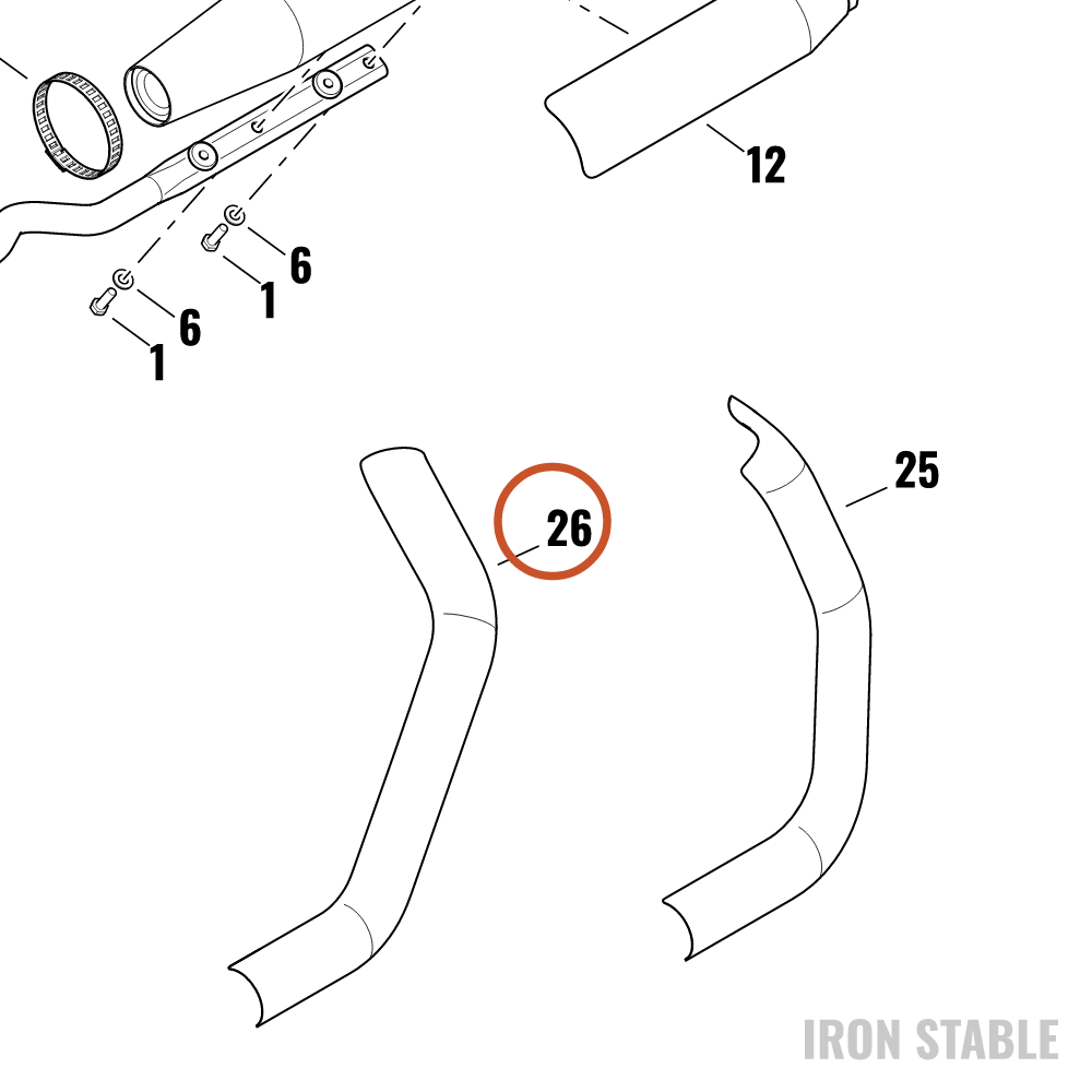 Harley-Davidson Shield, Exhaust, X