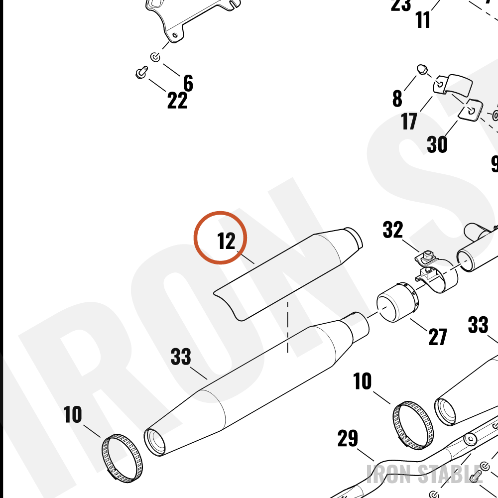 Harley-Davidson Shield, Exhaust, X