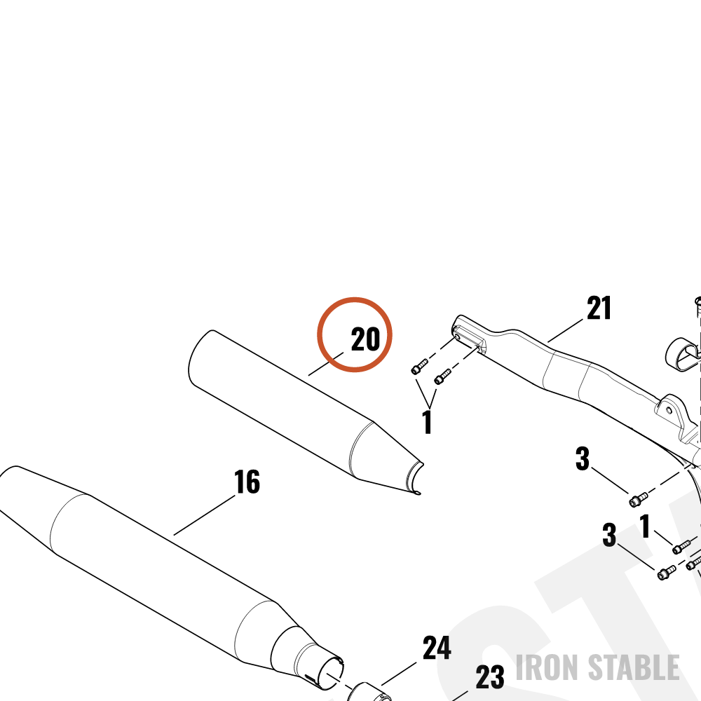 Harley-Davidson Shield, Exhaust, Muffler