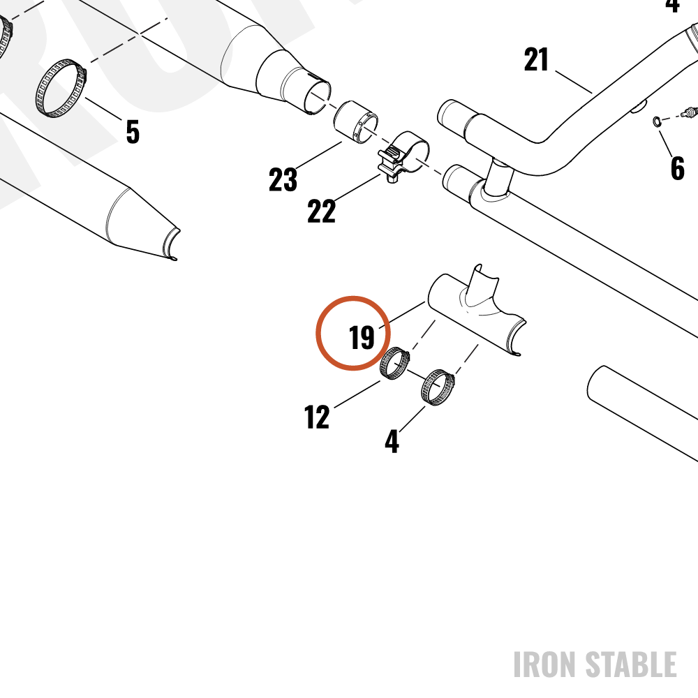 Harley-Davidson Shield, Exhaust, Mid, Chrome
