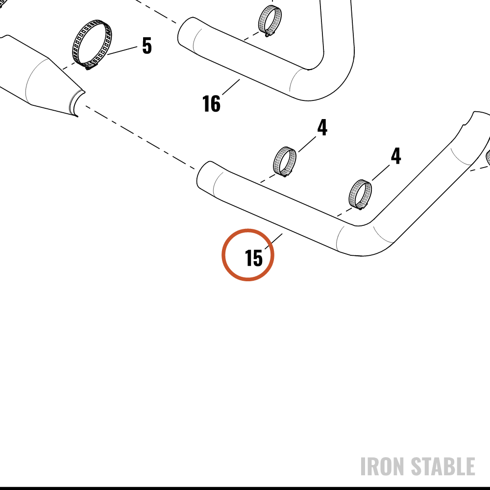 Harley-Davidson Shield, Exhaust, Fr, Satn Chrome