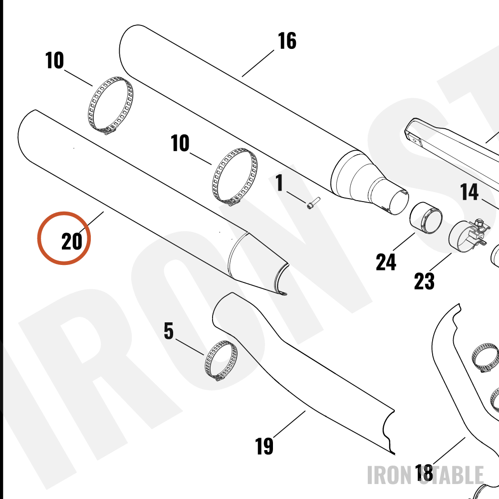Harley-Davidson Shield, Exhaust, Muffler, Black