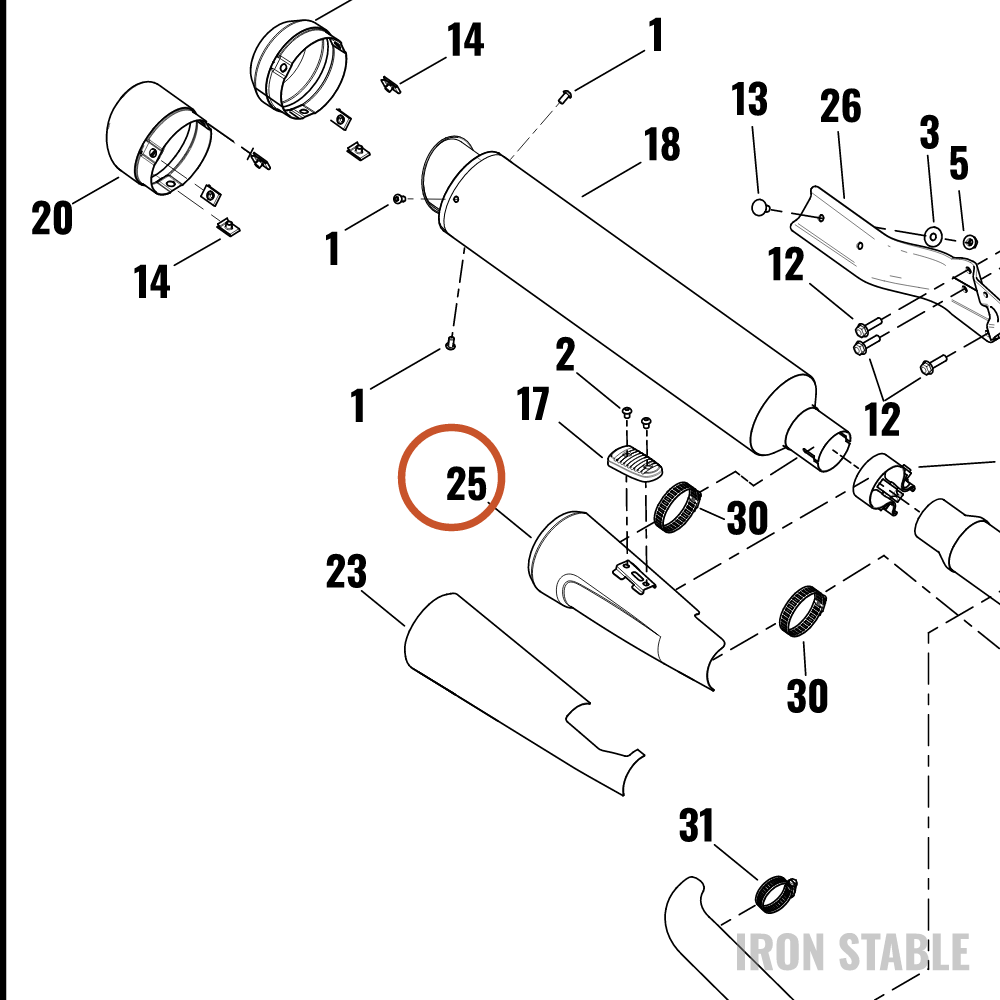 Harley-Davidson Shield, Exhaust, Exhaust Shield Assembly