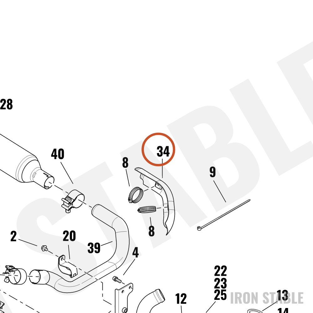 Harley-Davidson Shield, Exhaust, Crossover, Sschrm