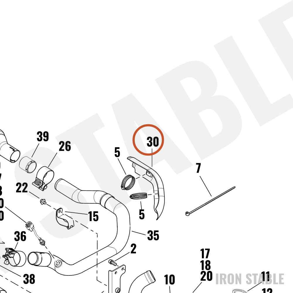Harley-Davidson Shield, Exhaust, Crossover, Black