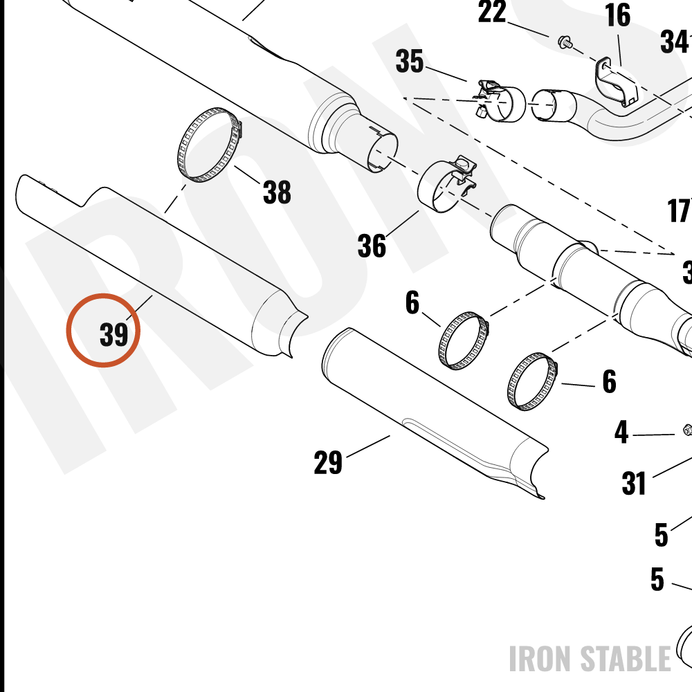 Harley-Davidson Shield, Exhaust, Muf, Rh, Blk