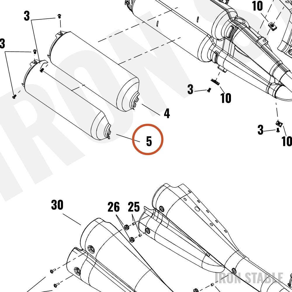 Harley-Davidson Shield, Exhaust, Side Muf Otr Lower